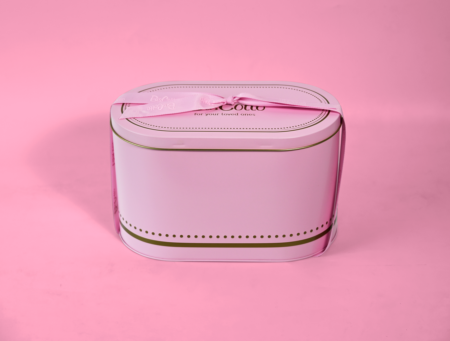 Oval Tin Box - Pink