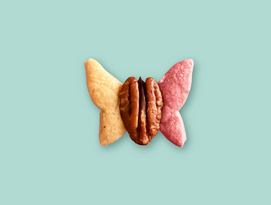 Pink Butterfly Pecan Biscuit