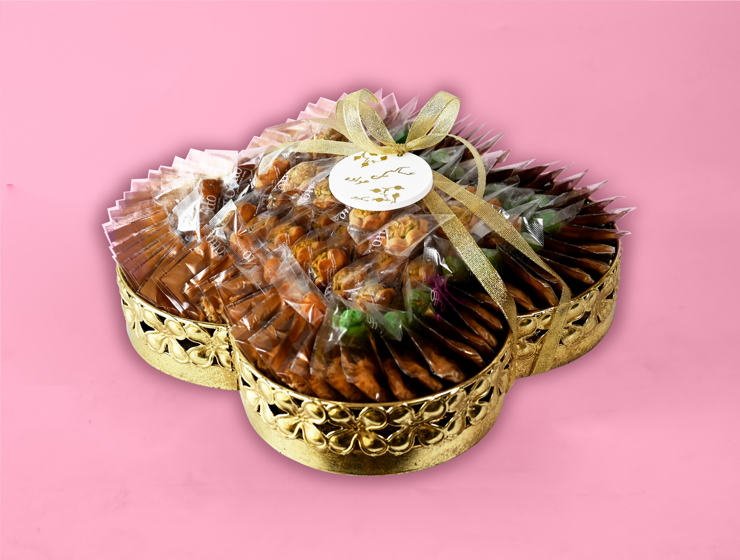 Floral Metal Tray Large