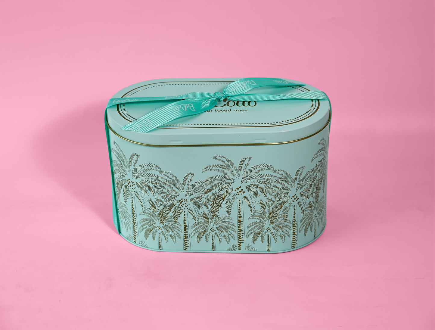 Oval Tin Box - Green