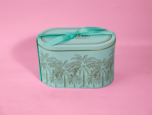 Oval Tin Box - Green