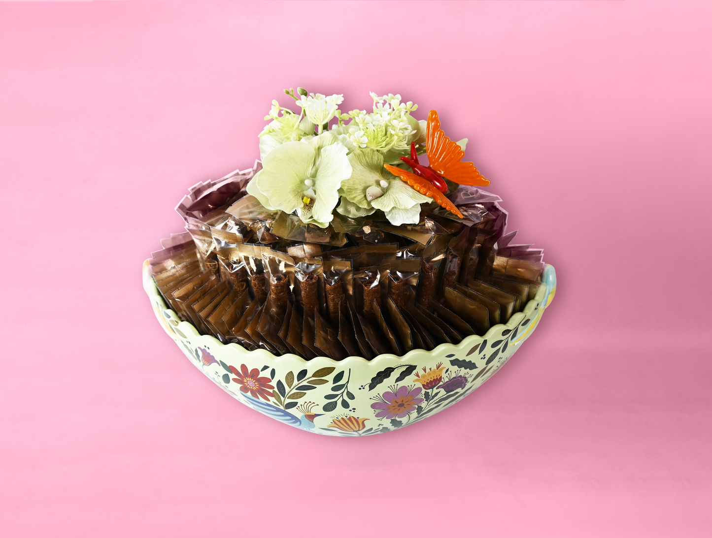 CF - Resin Floral Bowl With Layer - 1