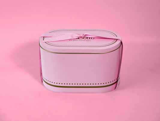 Oval Tin Box - Pink
